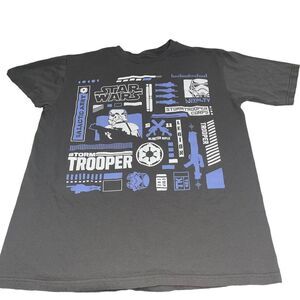 Disney Star Wars Storm Trooper‎ Grey T-Shirt - Size Small